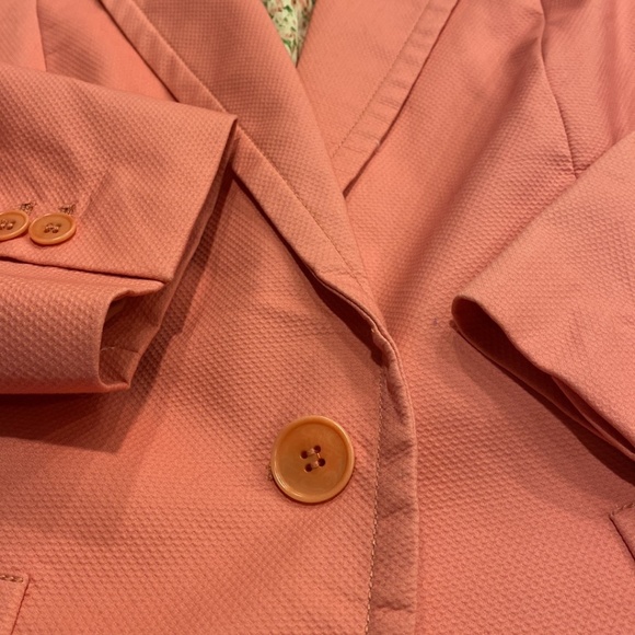 Talbots Pink Floral Lined Blazer Jacket 14 - Picture 4 of 16